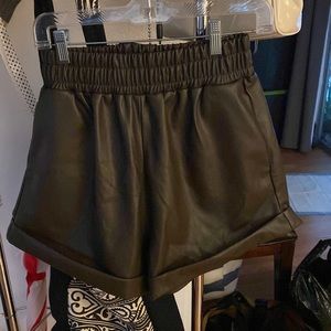 Faux Leather Shorts by Nonchalant